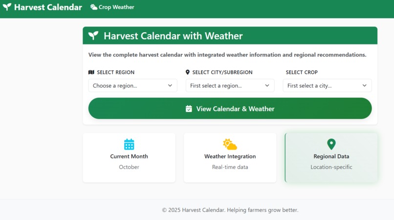 Harvest Calendar – screenshot 1