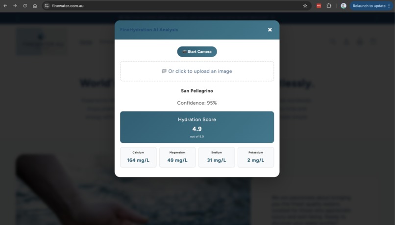 Bottle Water Hydration Scorer – screenshot 2