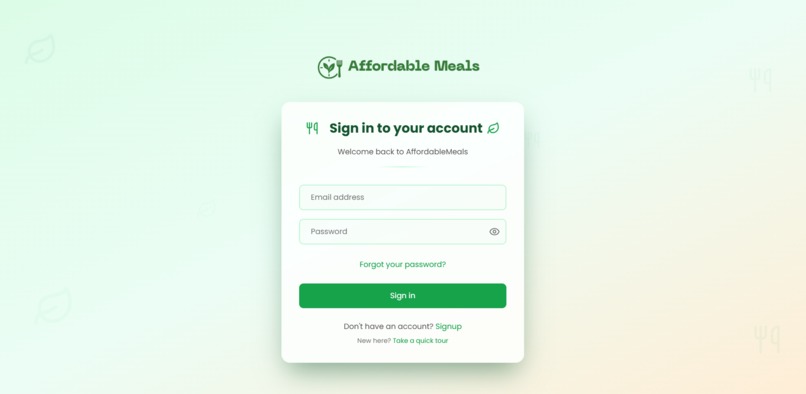 Affordable Meals – screenshot 1