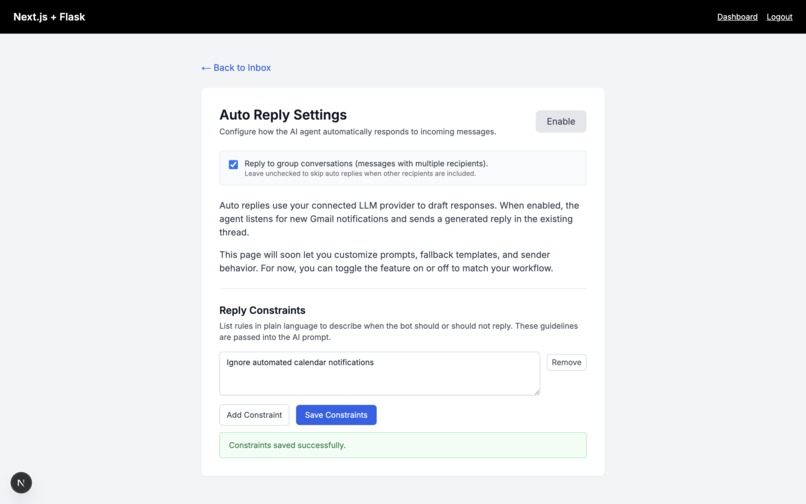 I don't want to reply to emails – screenshot 2