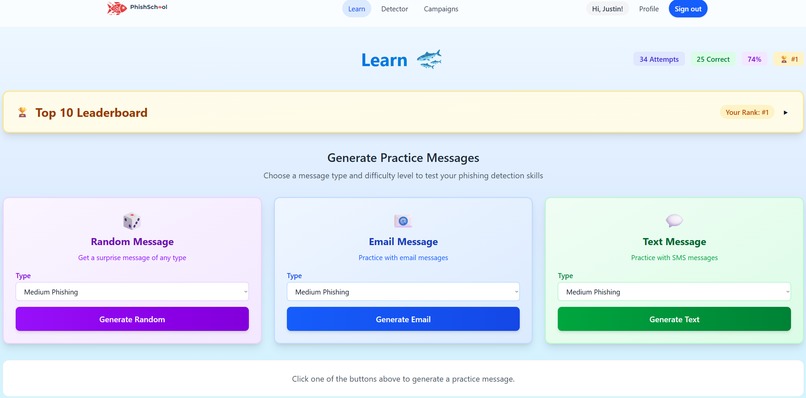 PhishSchool – screenshot 2