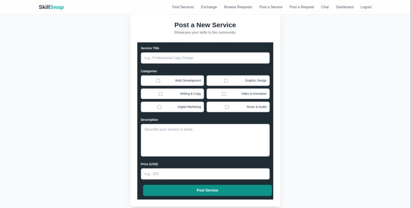 SkillSwap – screenshot 1