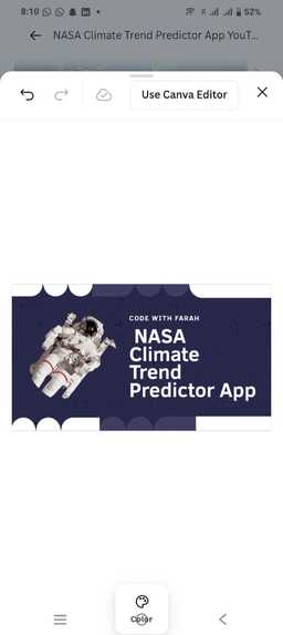 Climate Trend Predictor App – screenshot 1