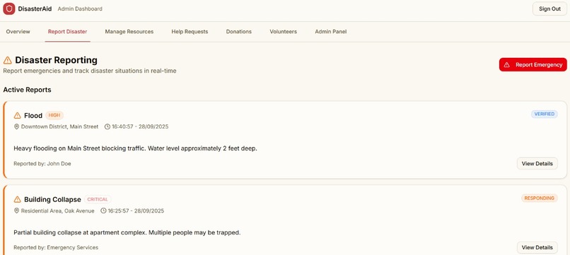 Disaster Relief Portal – screenshot 2