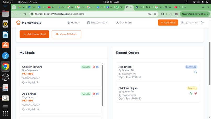 HomeMeals – screenshot 1