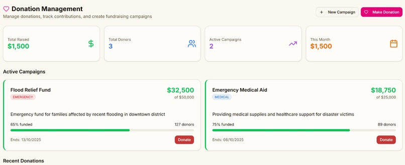 Disaster Relief Portal – screenshot 5