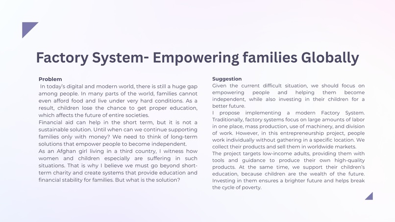 Factory System- Empowering families Globally – screenshot 1
