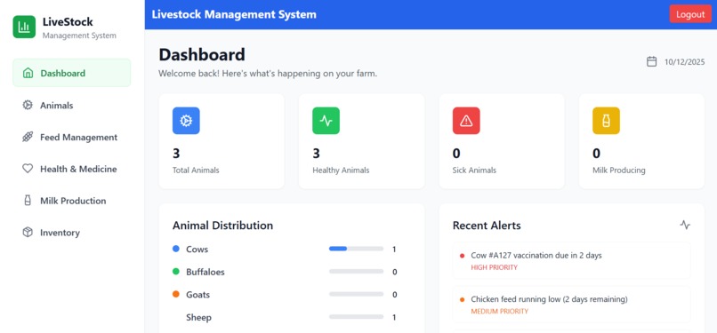 Livestock Management System – screenshot 2