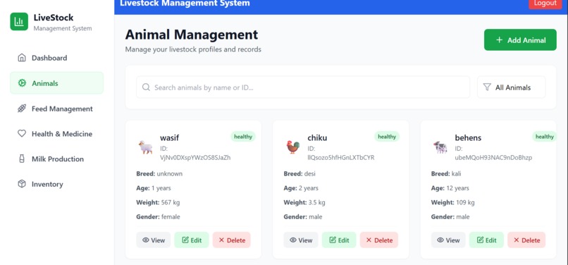 Livestock Management System – screenshot 4