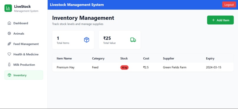 Livestock Management System – screenshot 5