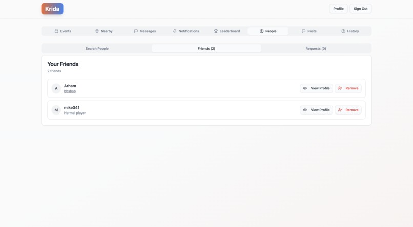Krida: Sports Partner Finder – screenshot 3
