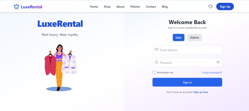 LuxeRental – screenshot 2
