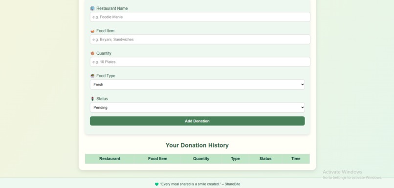 ShareBite – screenshot 2