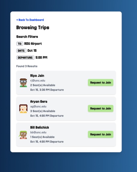 TarTrip – screenshot 2