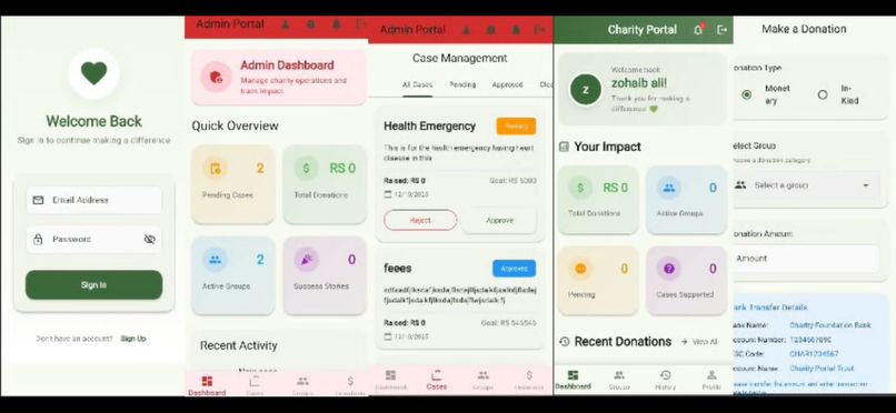 Charity portal  – screenshot 1