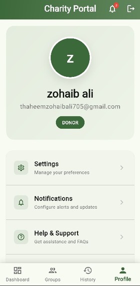 Charity portal  – screenshot 6