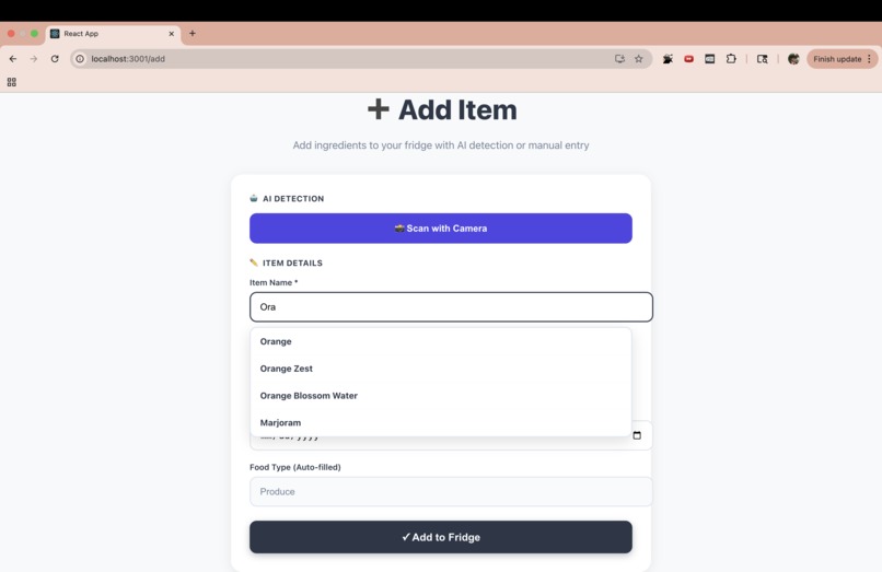 MyFridge – screenshot 1
