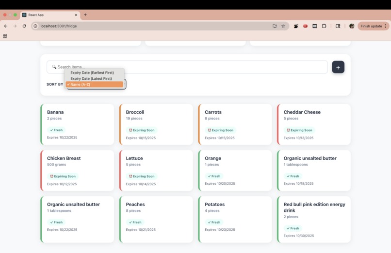 MyFridge – screenshot 3