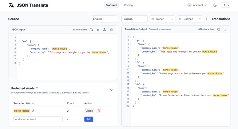 JSON Translate – screenshot 1