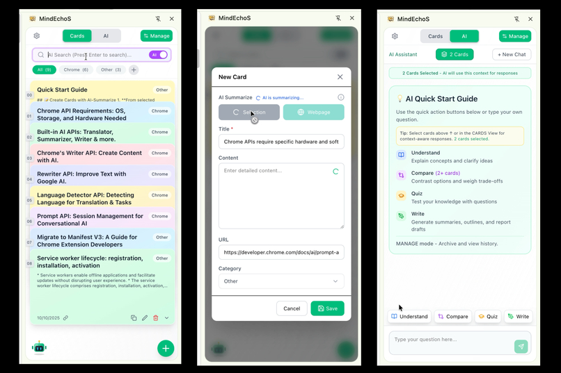 MindEchoS-Chrome-Extension – screenshot 1