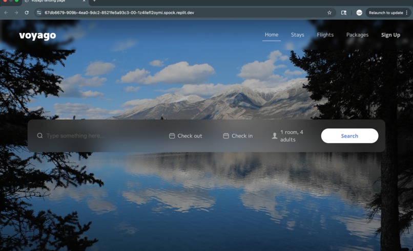 Voyago Landing Page – screenshot 3