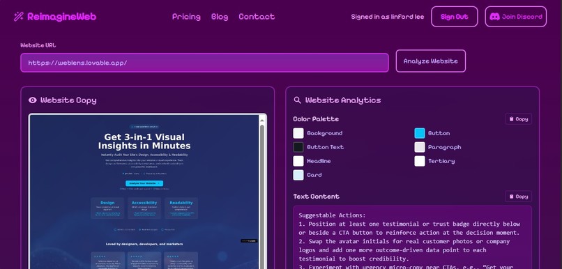 WebLens – screenshot 5