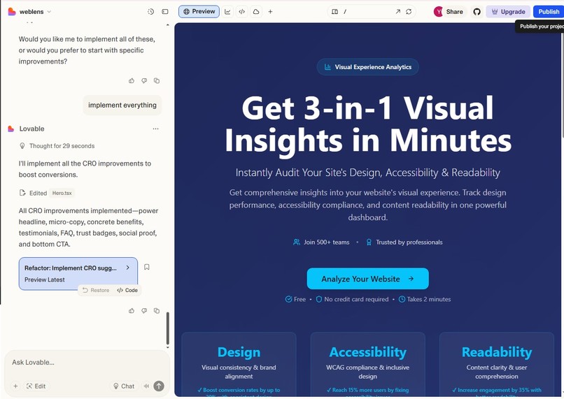 WebLens – screenshot 7