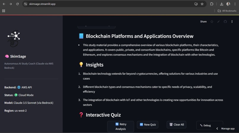 SkimSage — Autonomous AI Study Coach – screenshot 3