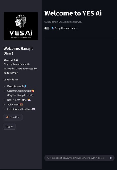 YES Ai: Smart Assistant with Real-Time Tools & Deep Research – screenshot 3