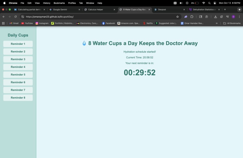 8 cups a day, keep the doctor away. – screenshot 2