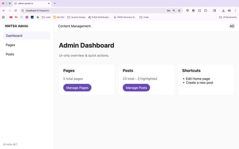 NMTSA [Website] – screenshot 3