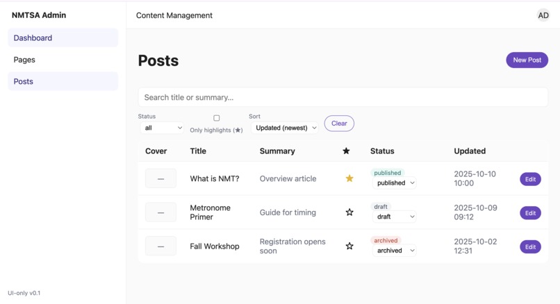 NMTSA [Website] – screenshot 4