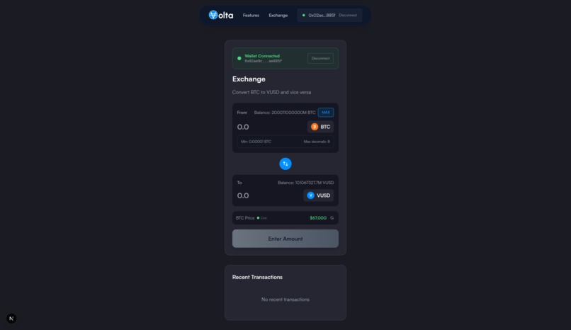 Volta USD (vUSD) – screenshot 1