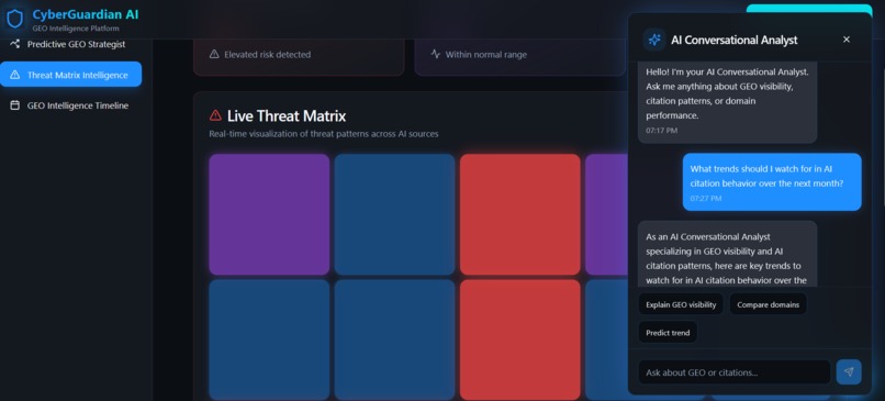 CyberGuardian AI – AI Citation & GEO Dashboard – screenshot 11