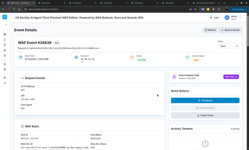C6 SecOps AI Agent (AWS Edition) – screenshot 5