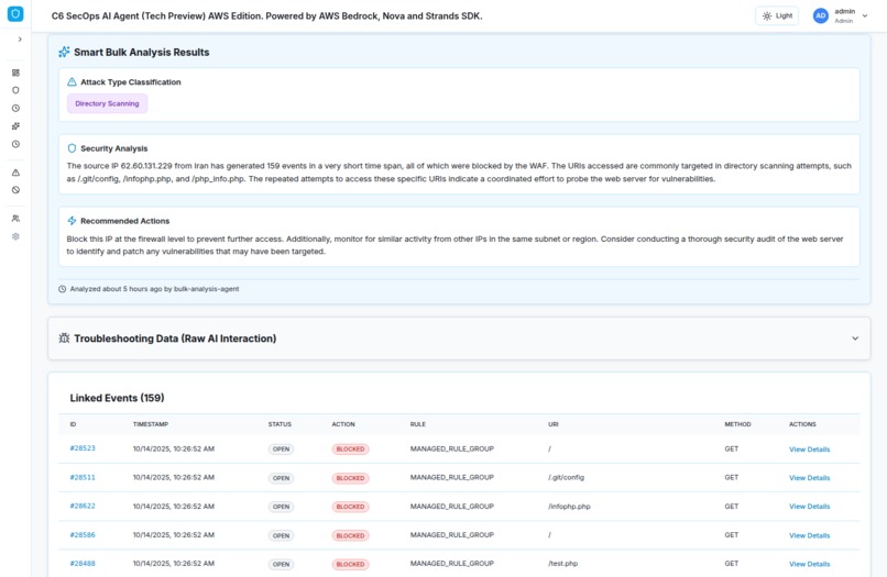 C6 SecOps AI Agent (AWS Edition) – screenshot 6