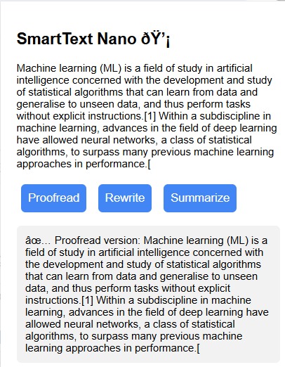 SmartText Nano – On-Device AI Text Improver – screenshot 3