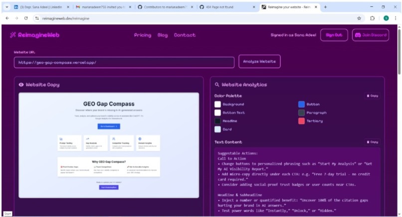 "GEO Gap Compass" – screenshot 1