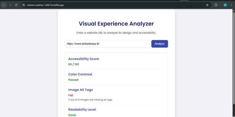 ClarityCheck: A Visual Experience Analysis – screenshot 1