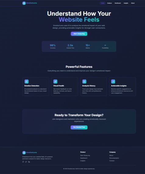 EmotionLens – AI-Powered Visual Sentiment Analyzer – screenshot 1