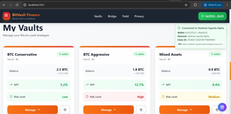 BitVault Finance – screenshot 4