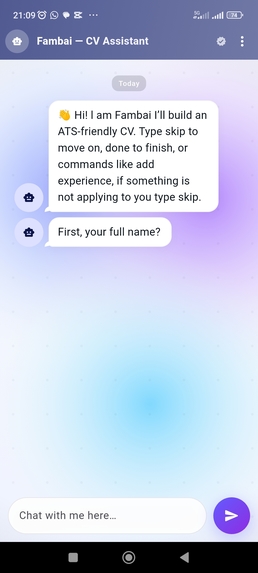 Fambai CV – screenshot 3