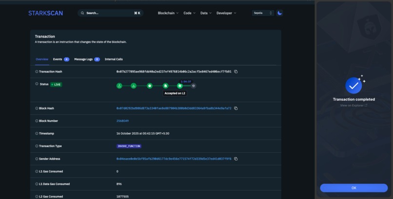 Starknet Ninja – screenshot 2
