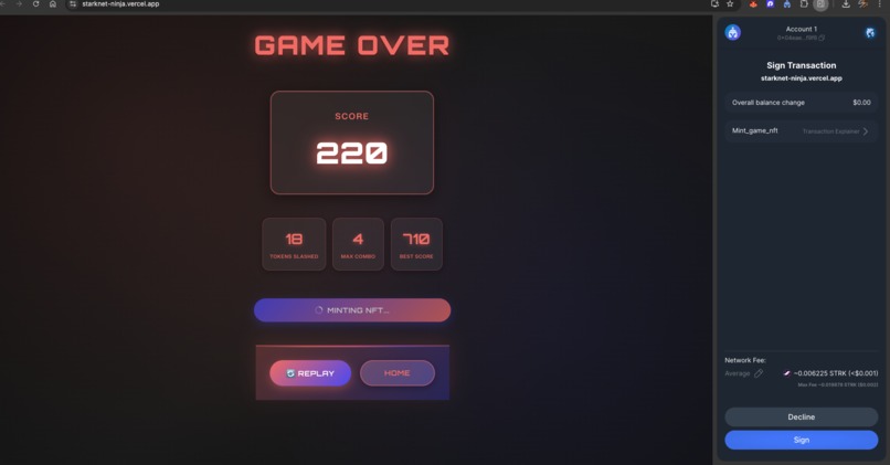 Starknet Ninja – screenshot 3