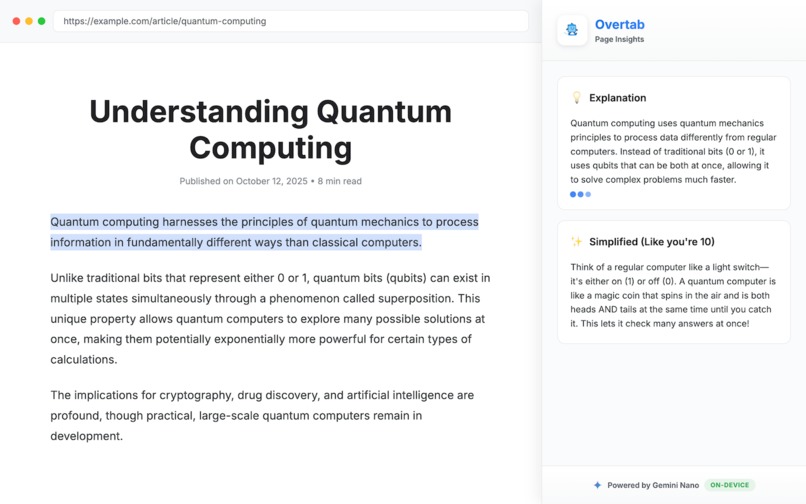 Overtab – screenshot 2