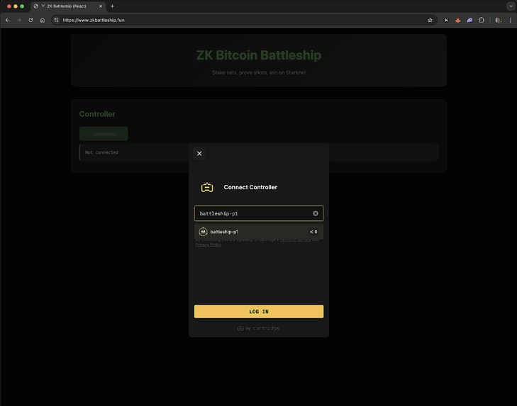 ZK Bitcoin Battleship – screenshot 2