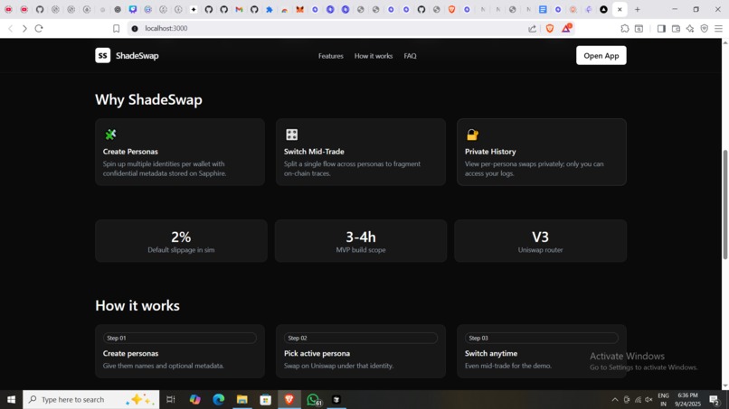 Shadeswap – screenshot 1