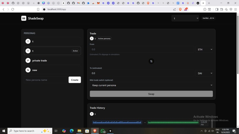 Shadeswap – screenshot 2