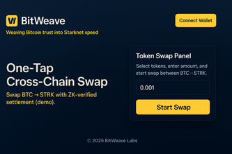 Weaving Bitcoin trust into Starknet speed.