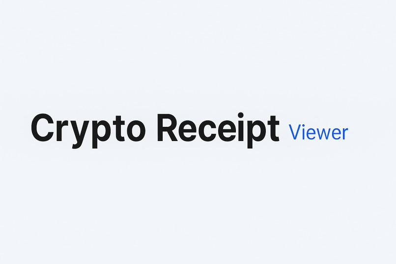 Crypto Receipt Viewer – screenshot 1